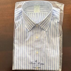 Brooks Brothers Light Blue and White Striped Dress Shirt
